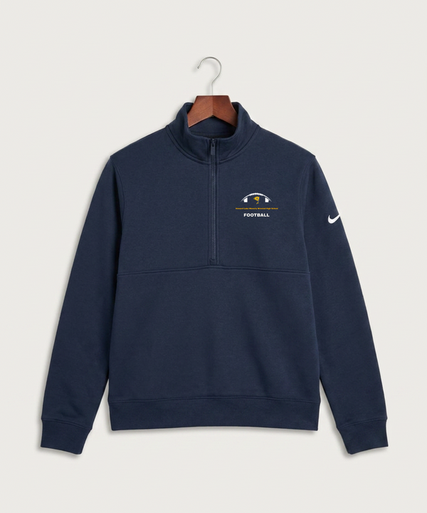 Howard Lake Waverly Winsted High School Football (Boys) - Midnight Navy Nike Club Fleece Sleeve Swoosh 1/2-Zip NKDX6718