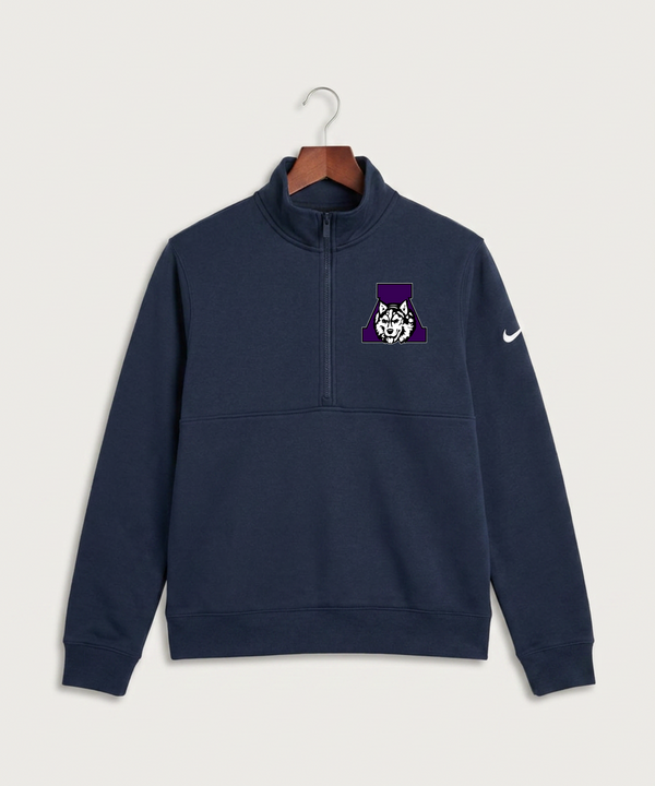 Albany High School Tennis (Boys) - Midnight Navy Nike Club Fleece Sleeve Swoosh 1/2-Zip NKDX6718