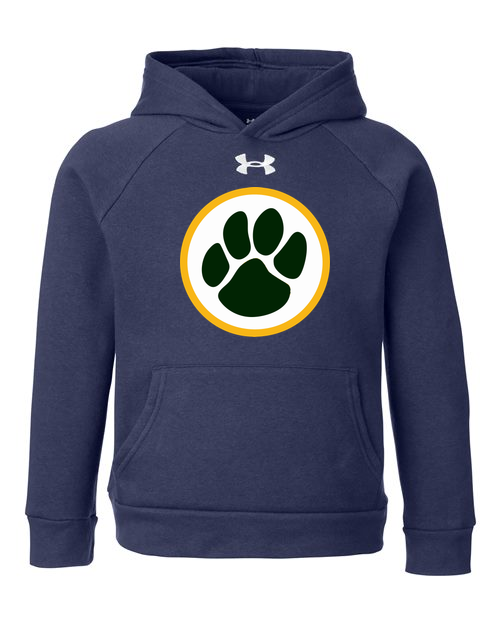 Ashwaubenon High School Football (Boys) - Midnight Navy/ White Youth Rival Fleece Hooded Sweatshirt