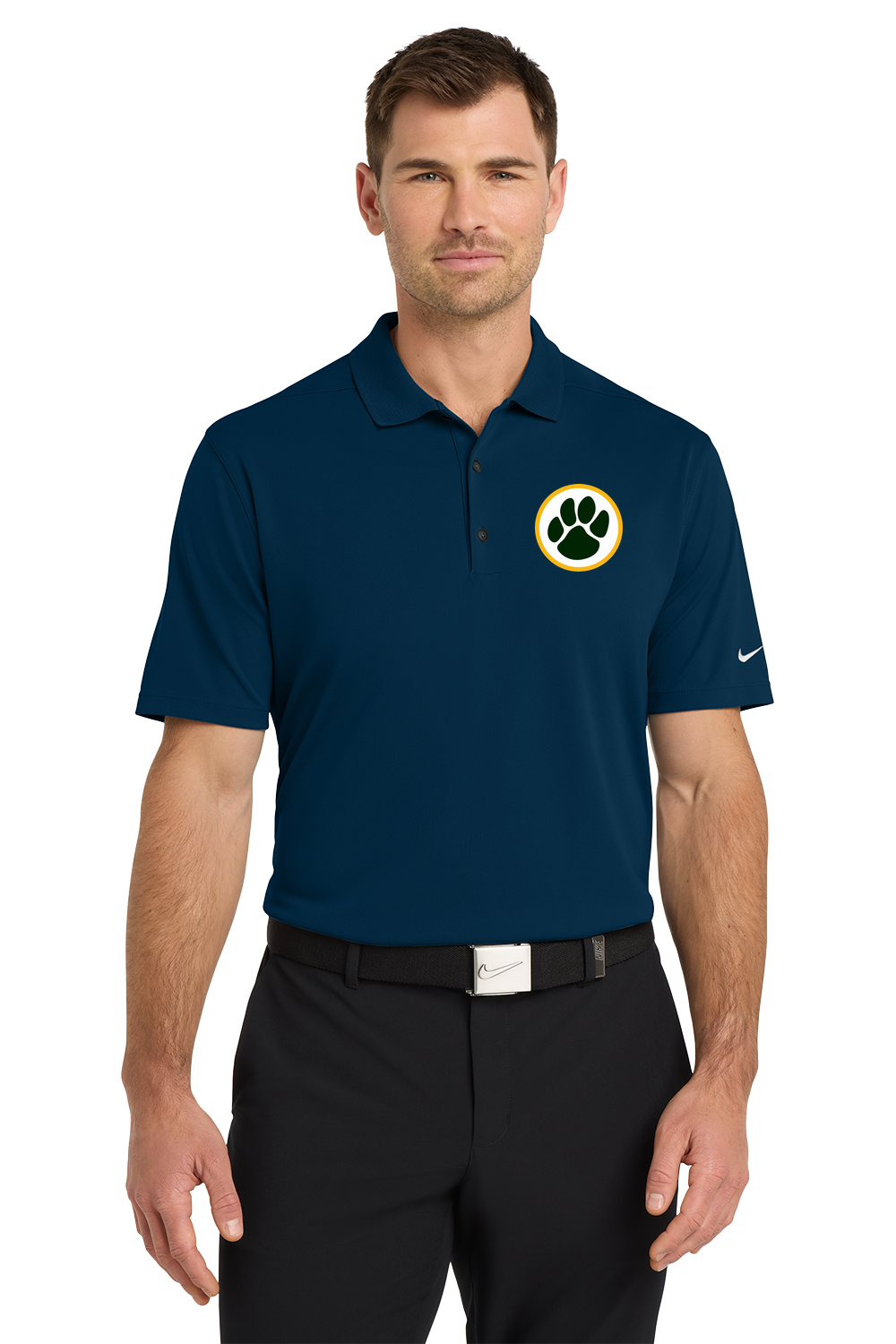 Ashwaubenon High School Football (Boys) - Navy Polo - Left Chest