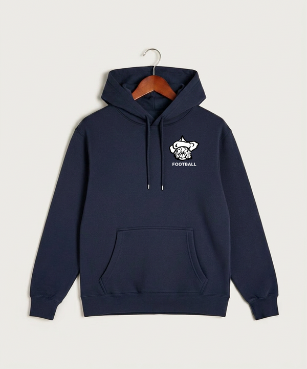 Polo HS Football general - Navy Hoodie Value - Left Chest