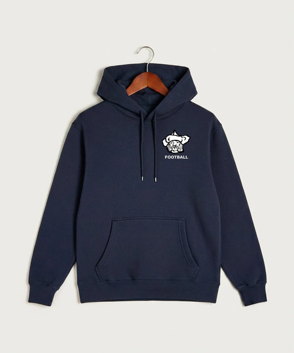 Polo HS Football general - Navy Hoodie Value - Left Chest