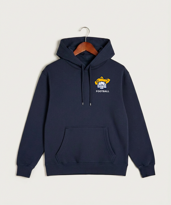 Polo HS Football general - Navy Hoodie Value - Left Chest