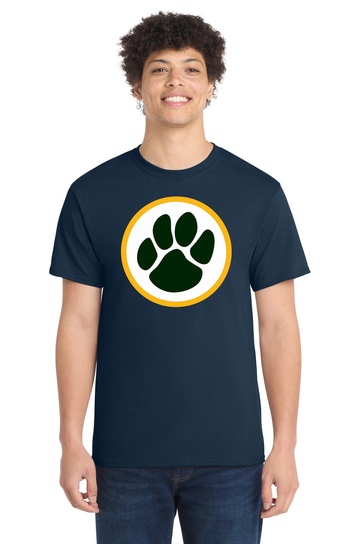 Ashwaubenon High School Football (Boys) - Navy Port & Co Core Cotton Tee. PC54