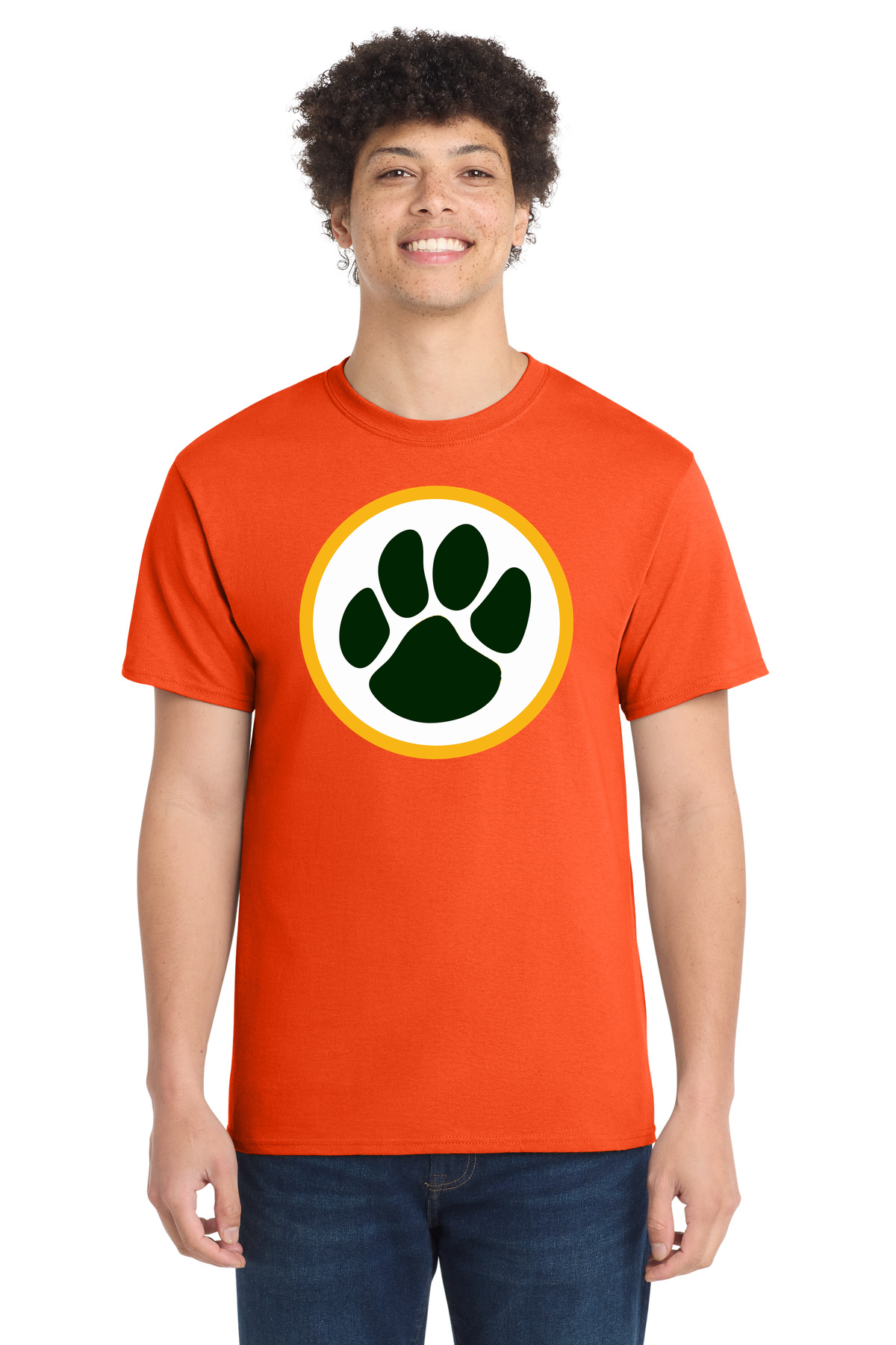 Ashwaubenon High School Football (Boys) - Orange Port & Co Core Cotton Tee. PC54
