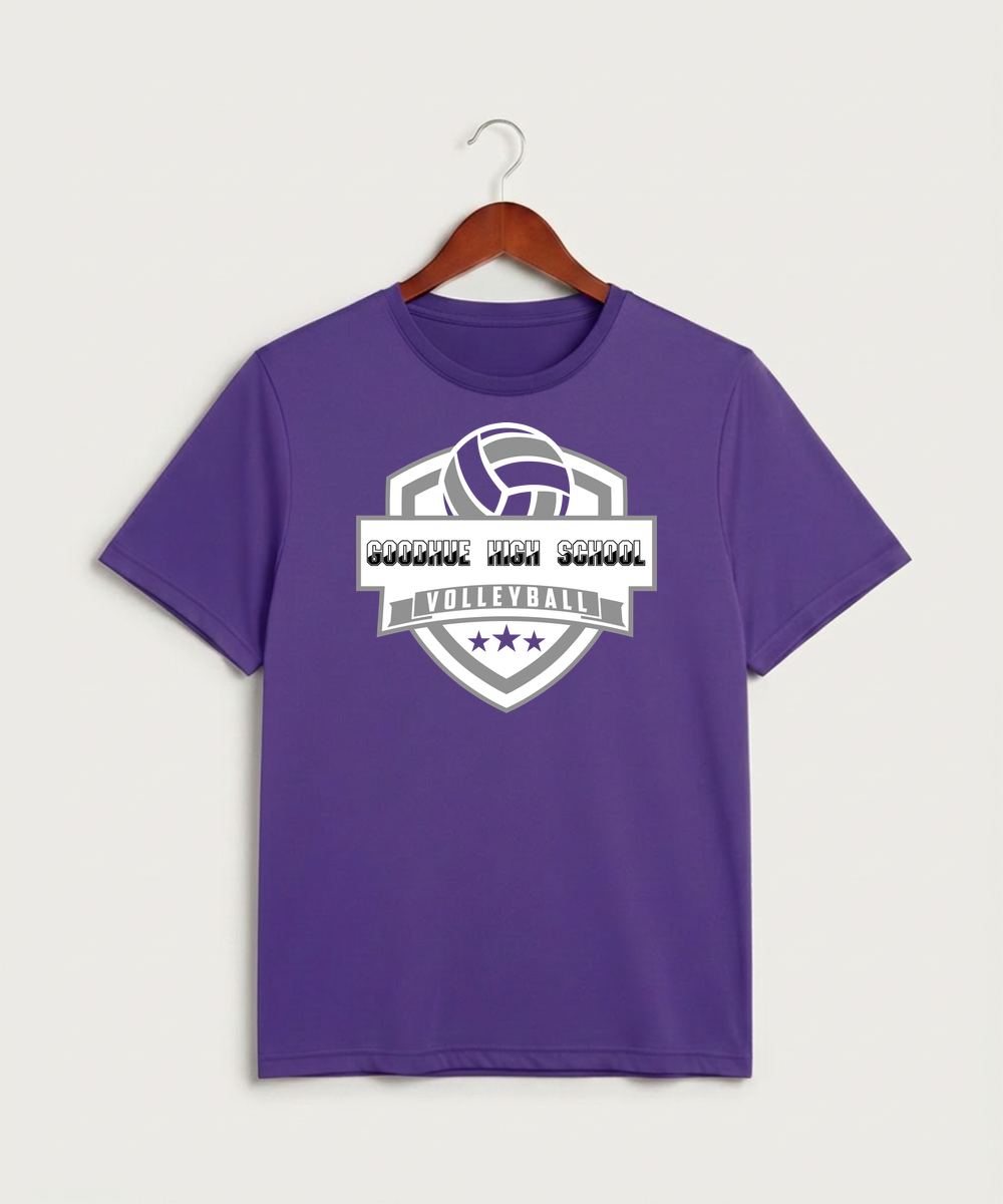 Goodhue High School Volleyball (Girls) - Purple Sport-Tek PosiCharge Competitor Tee. ST350