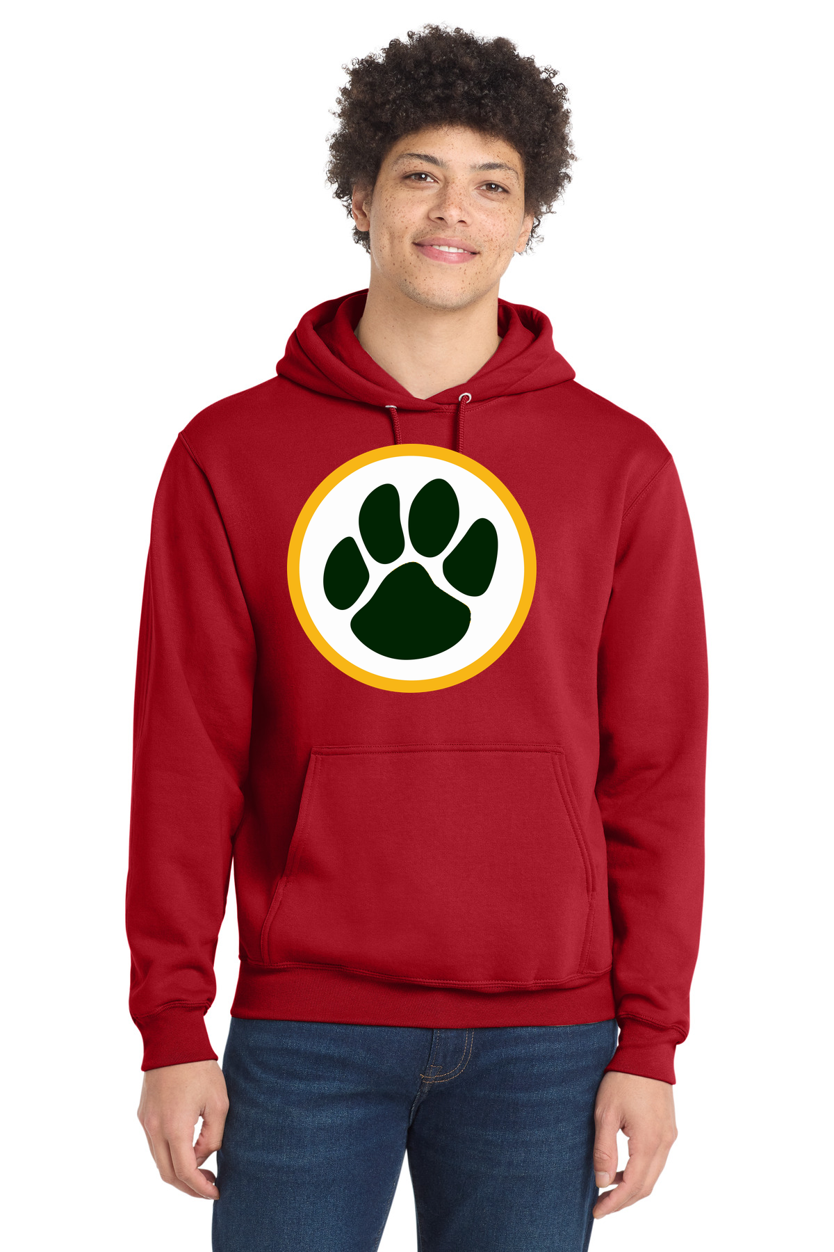 Ashwaubenon High School Football (Boys) - Red Port & Co Core Fleece Pullover Hooded Sweatshirt. PC78H