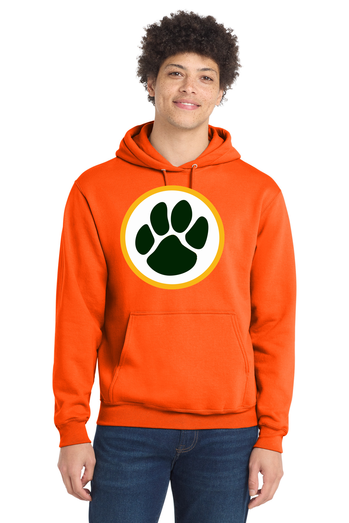 Ashwaubenon High School Football (Boys) - S. Orange Port & Co Core Fleece Pullover Hooded Sweatshirt. PC78H