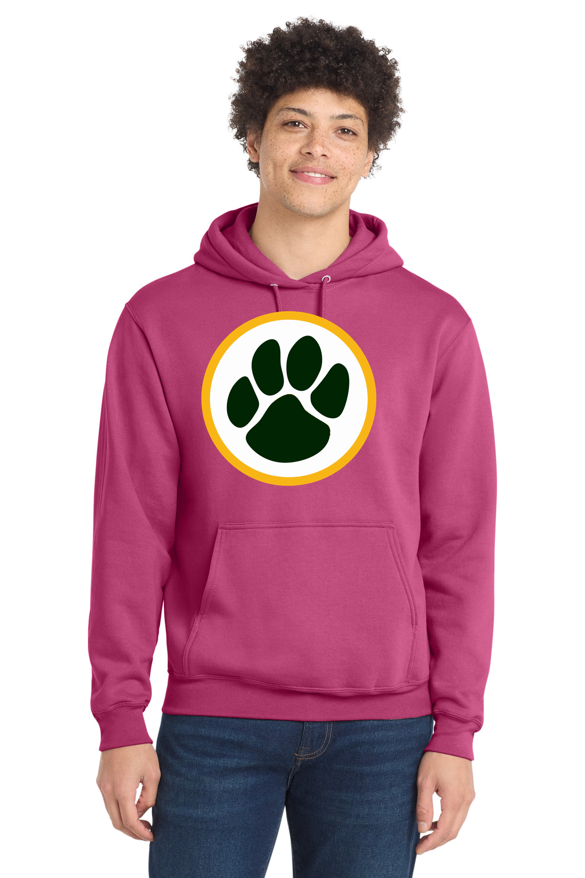 Ashwaubenon High School Football (Boys) - Sangria Port & Co Core Fleece Pullover Hooded Sweatshirt. PC78H