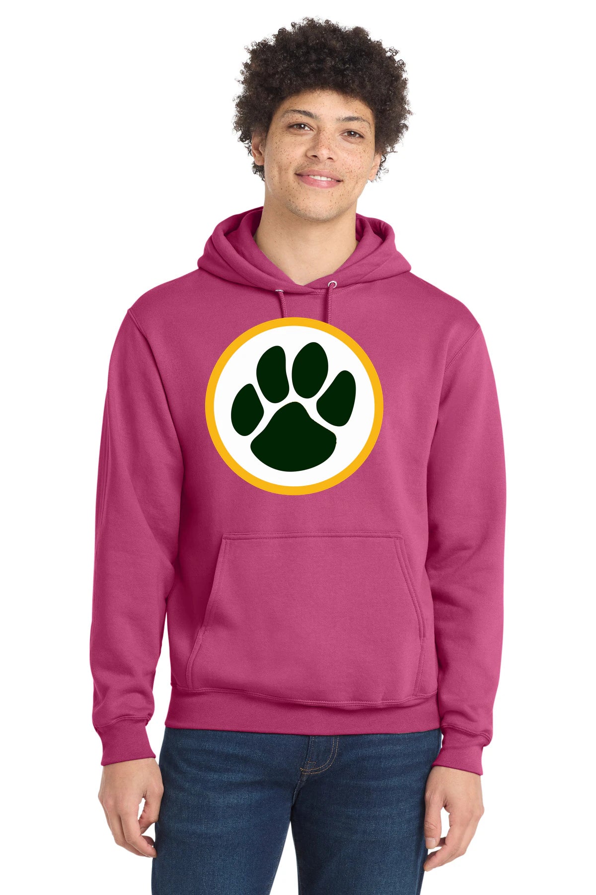 Ashwaubenon High School Football (Boys) - Sangria Port & Co Core Fleece Pullover Hooded Sweatshirt. PC78H