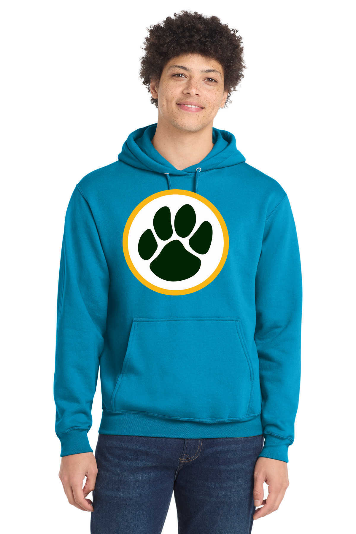 Ashwaubenon High School Football (Boys) - Sapphire Port & Co Core Fleece Pullover Hooded Sweatshirt. PC78H