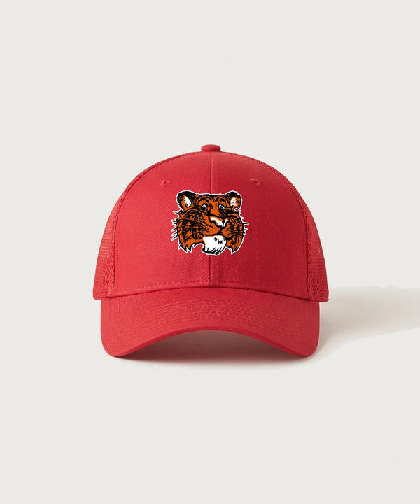 Browerville Public High School Athletics Coed - Scarlet Red New Era - Stretch Mesh Cap. NE1020