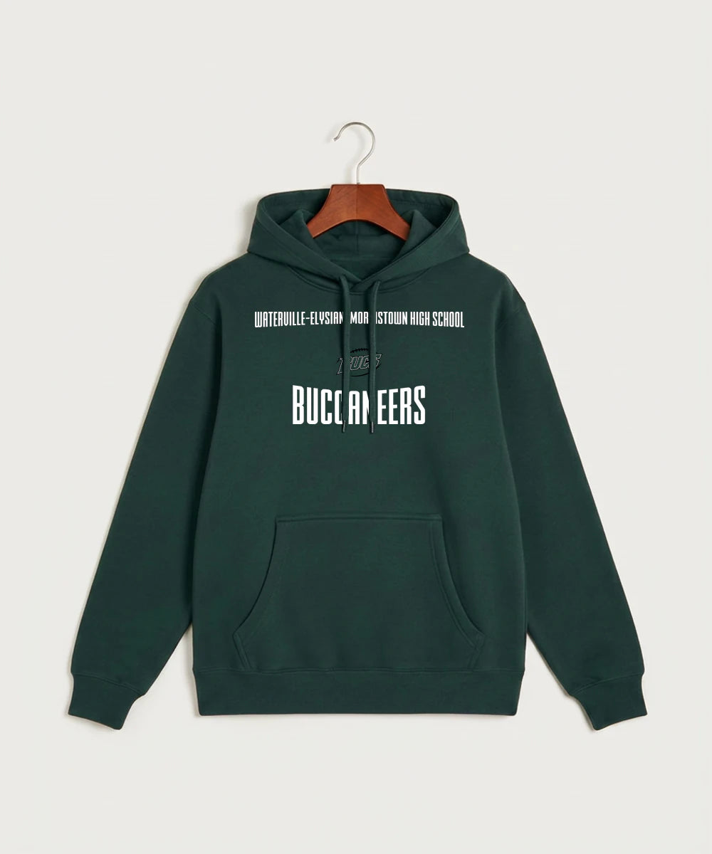 Waterville-Elysian-Morristown High School Football (Boys) - Sport Green Hoodie Value - Full Front
