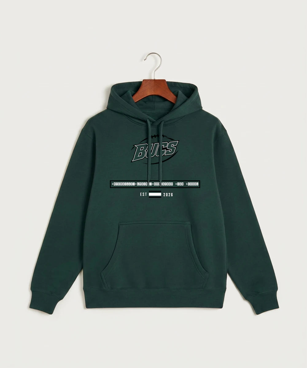 Waterville-Elysian-Morristown High School Football (Boys) - Sport Green Hoodie Value - Full Front