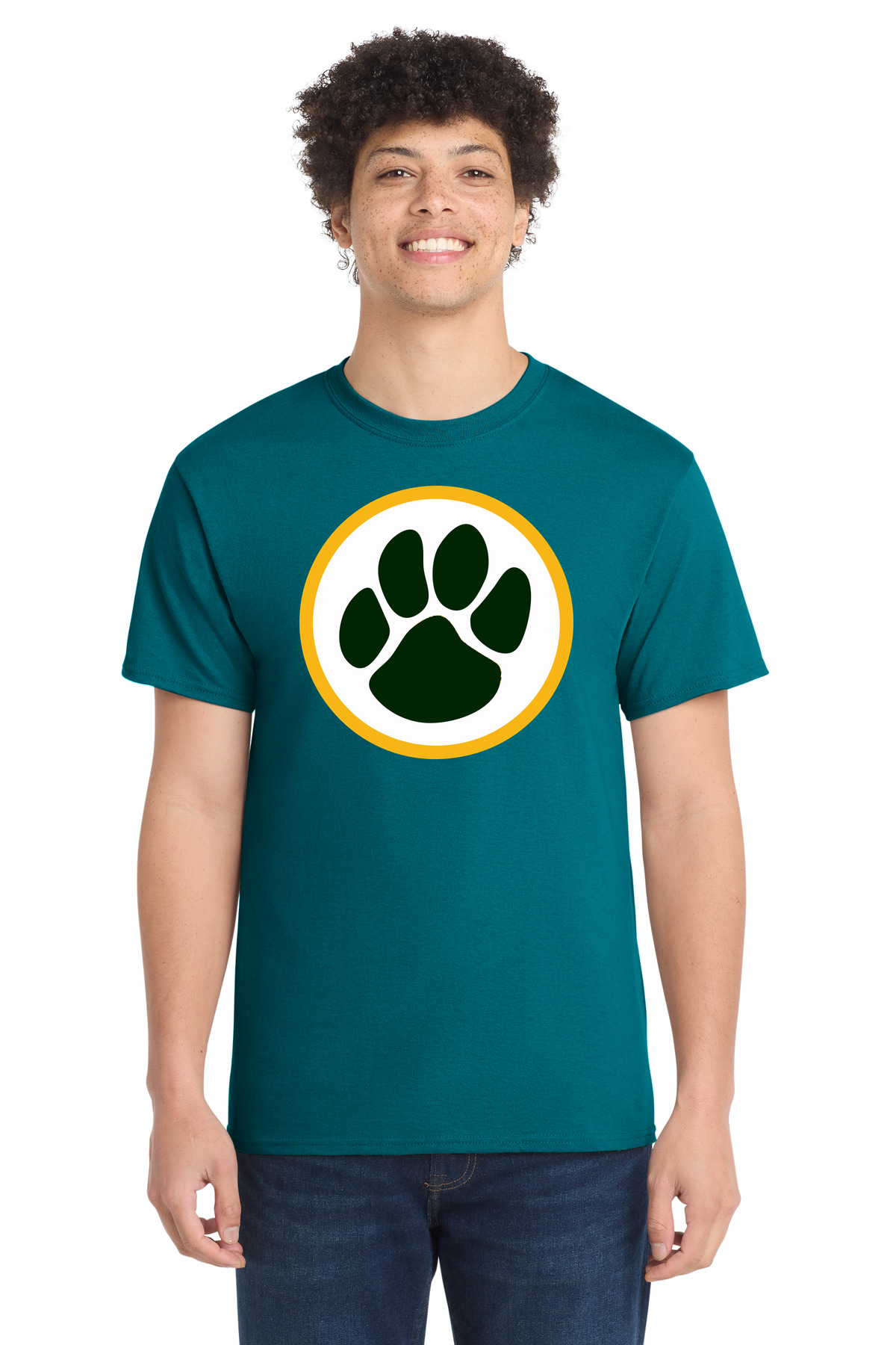 Ashwaubenon High School Football (Boys) - Teal Port & Co Core Cotton Tee. PC54