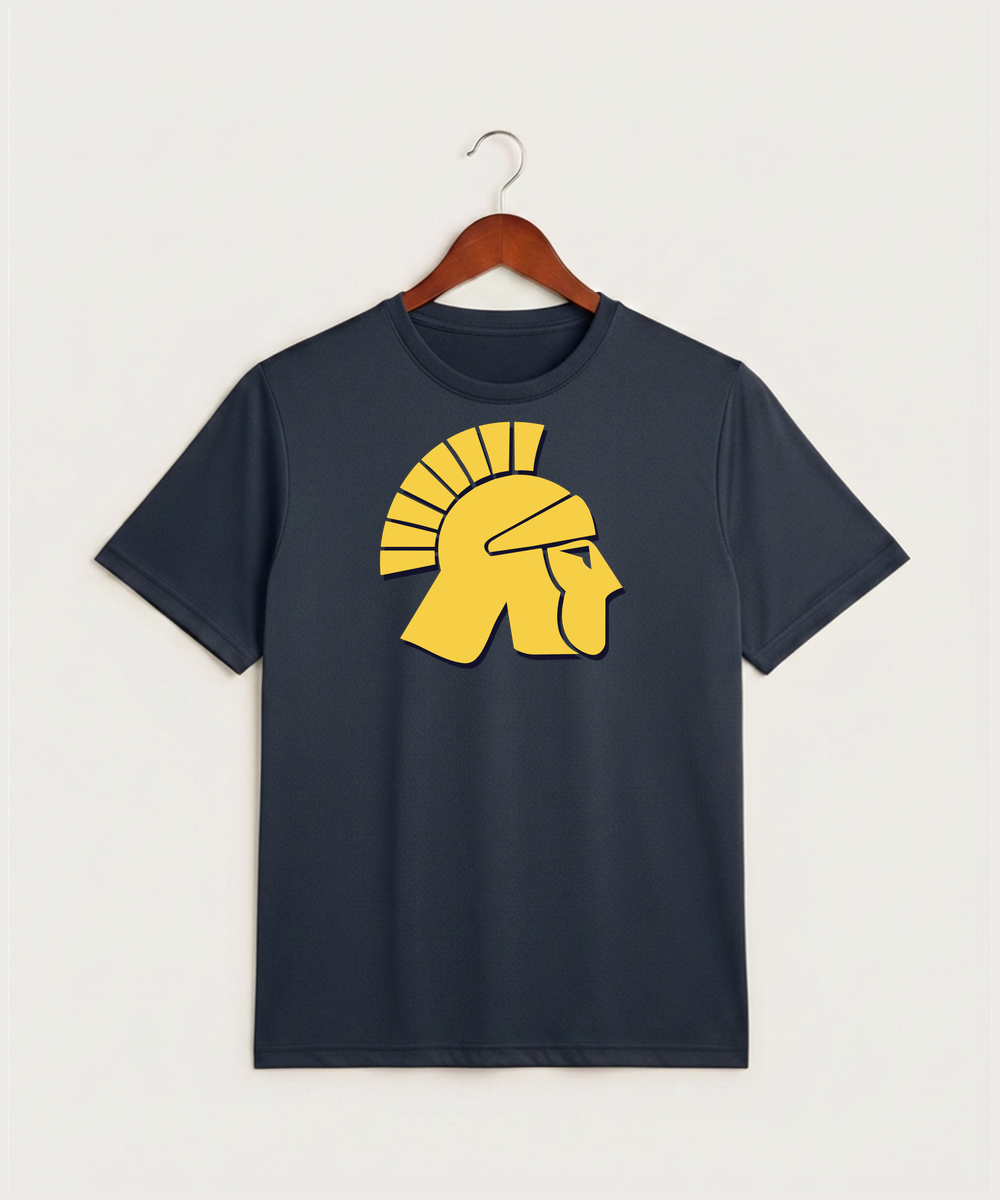 Wausau West High School Cheer - True Navy Heather Sport-Tek PosiCharge Competitor Tee. ST350