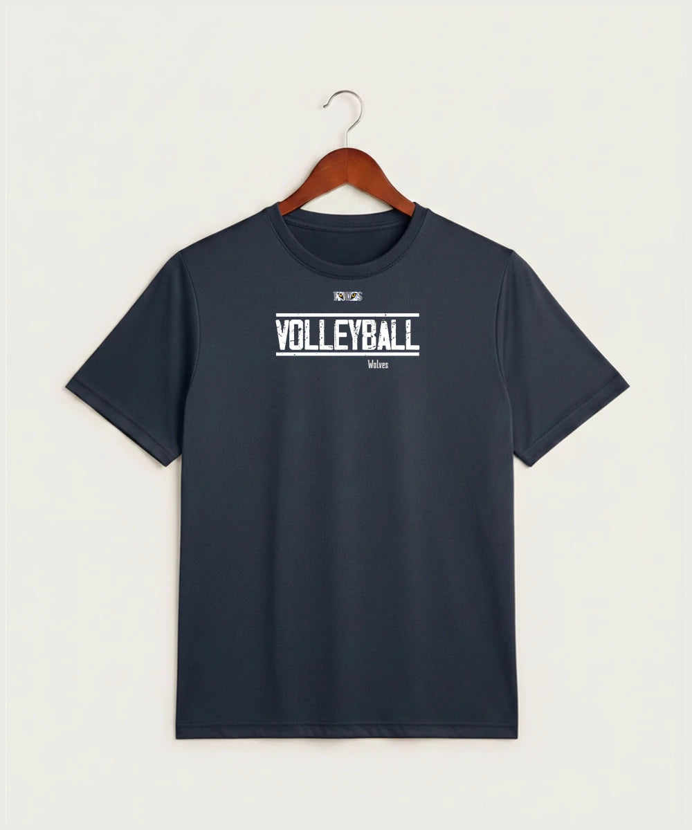 Walker Hackensack Akeley Volleyball (Girls) - True Navy Heather Sport-Tek PosiCharge Competitor Tee. ST350
