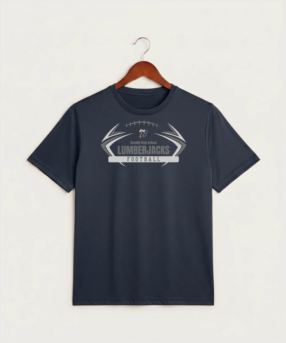 Bemidji High School Football (Boys) - True Navy Heather Sport-Tek PosiCharge Competitor Tee. ST350