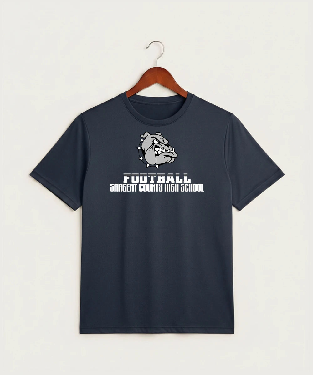 Sargent County High School Football (Boys) - True Navy Heather Sport-Tek PosiCharge Competitor Tee. ST350
