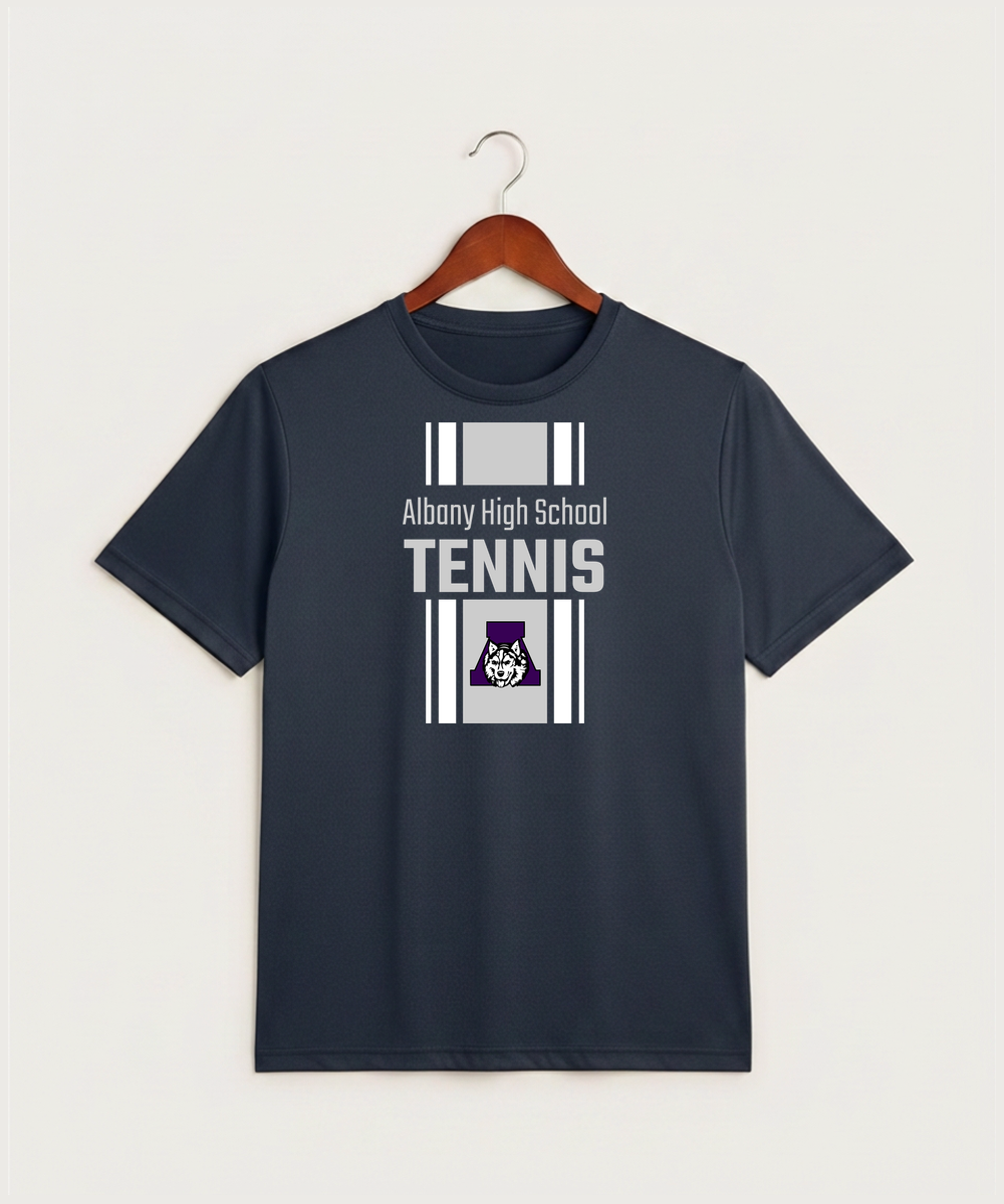 Albany High School Tennis (Boys) - True Navy Heather Sport-Tek PosiCharge Competitor Tee. ST350