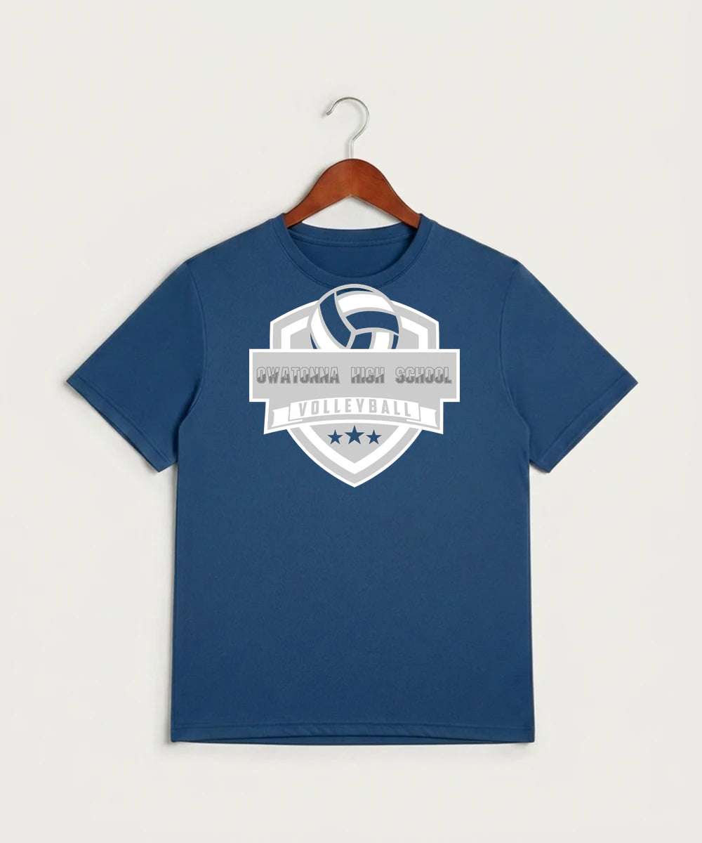 Owatonna High School Volleyball (Girls) - True Royal Heather Sport-Tek PosiCharge Competitor Tee. ST350