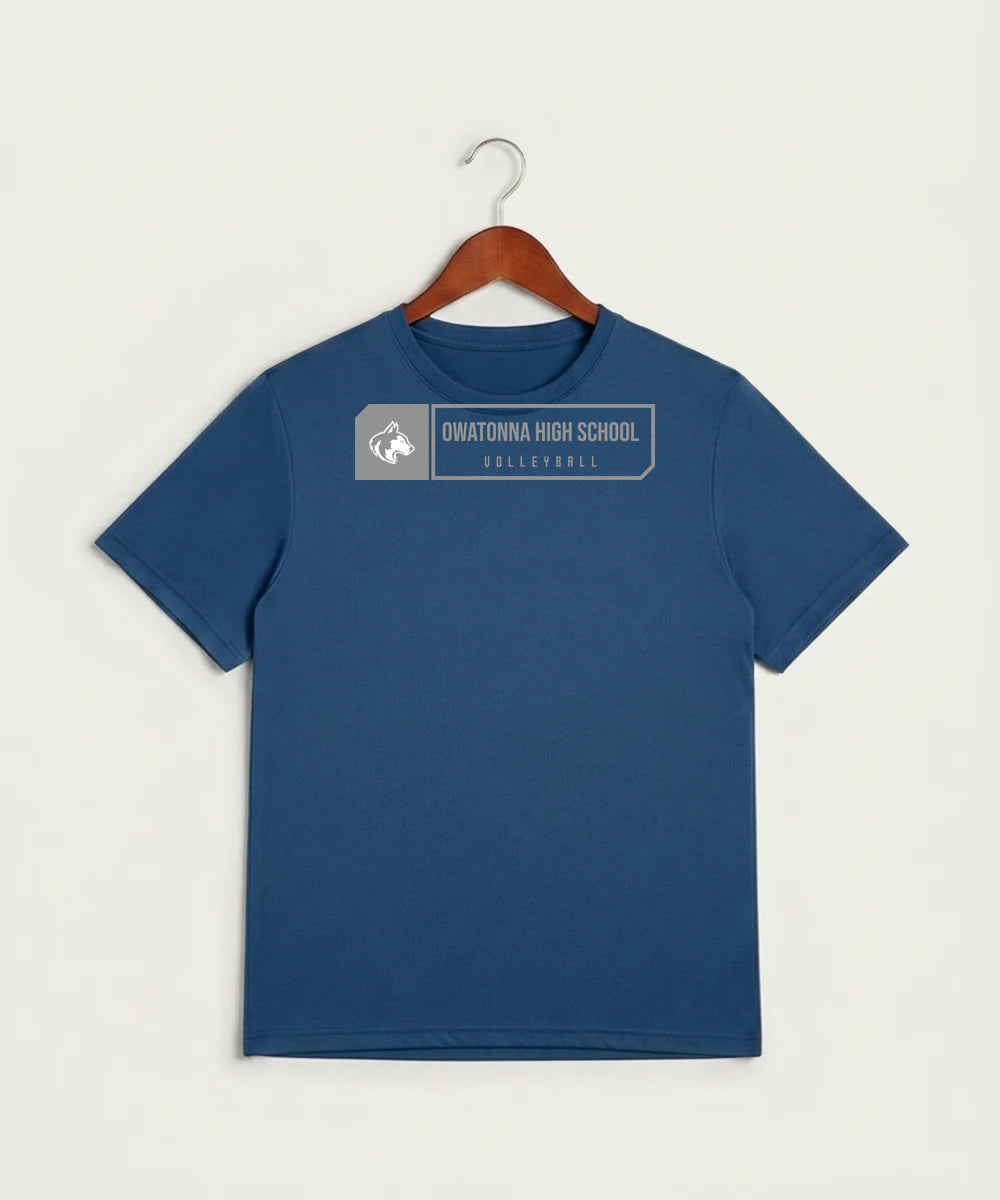 Owatonna High School Volleyball (Girls) - True Royal Heather Sport-Tek PosiCharge Competitor Tee. ST350