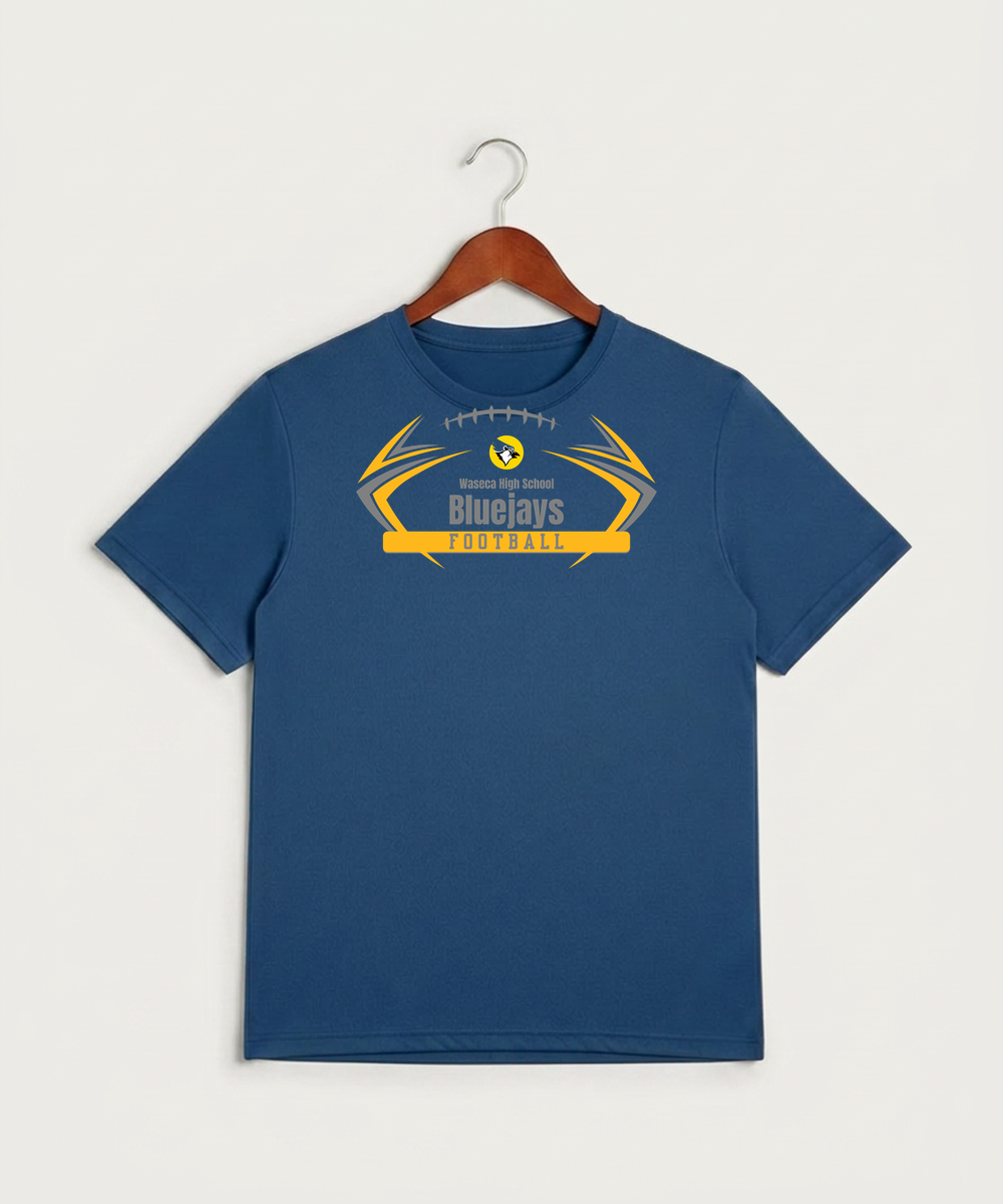 Waseca High School Football (Boys) - True Royal Heather Sport-Tek PosiCharge Competitor Tee. ST350