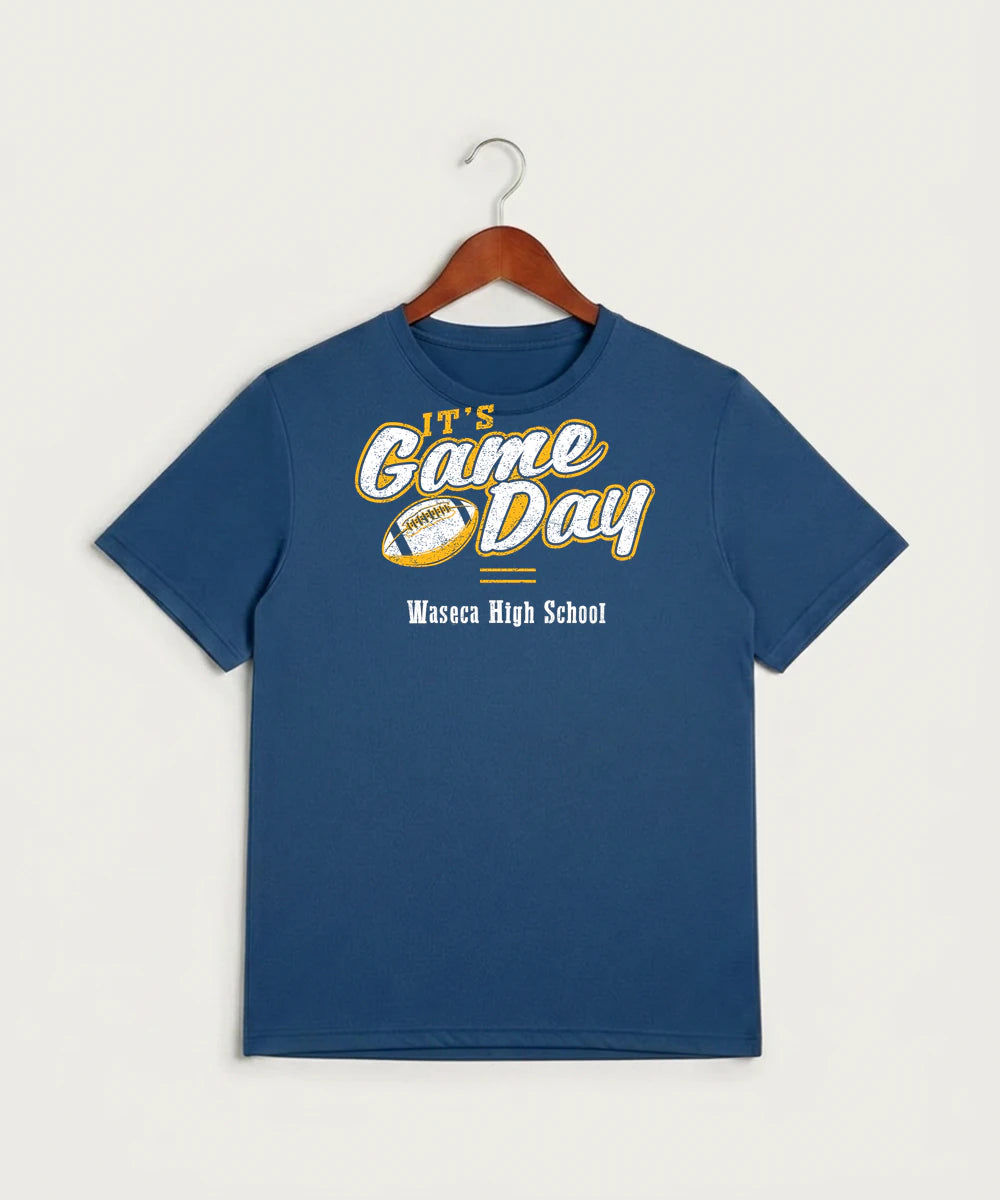 Waseca High School Football (Boys) - True Royal Heather Sport-Tek PosiCharge Competitor Tee. ST350