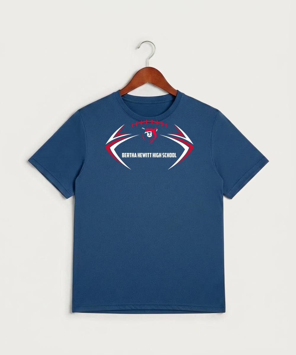 Bertha Hewitt High School Football (Boys) - True Royal Heather Sport-Tek PosiCharge Competitor Tee. ST350