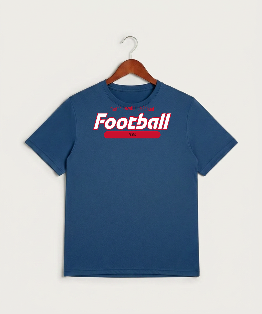Bertha Hewitt High School Football (Boys) - True Royal Heather Sport-Tek PosiCharge Competitor Tee. ST350
