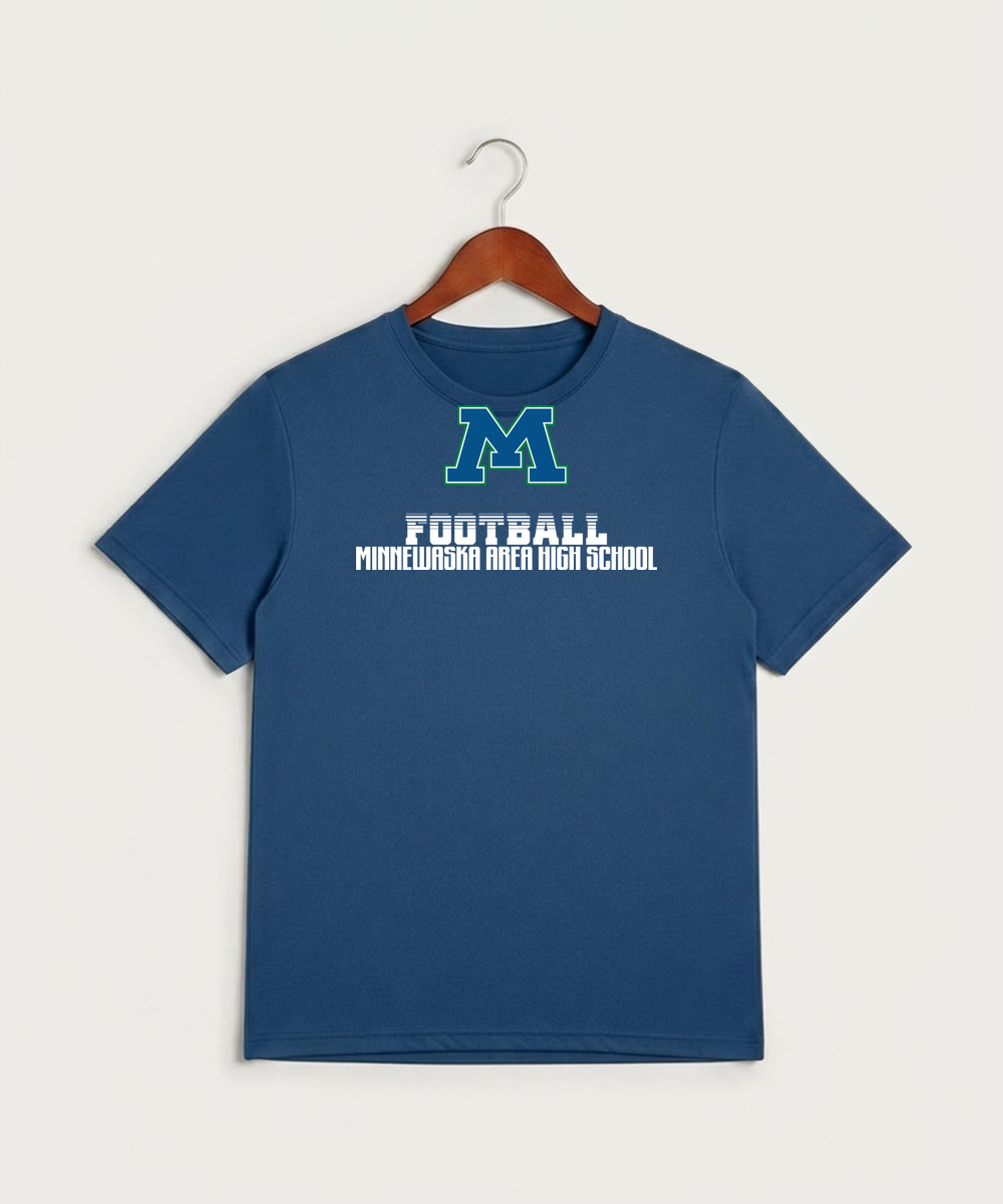 Minnewaska Area High School Football (Boys) - True Royal Heather Sport-Tek PosiCharge Competitor Tee. ST350