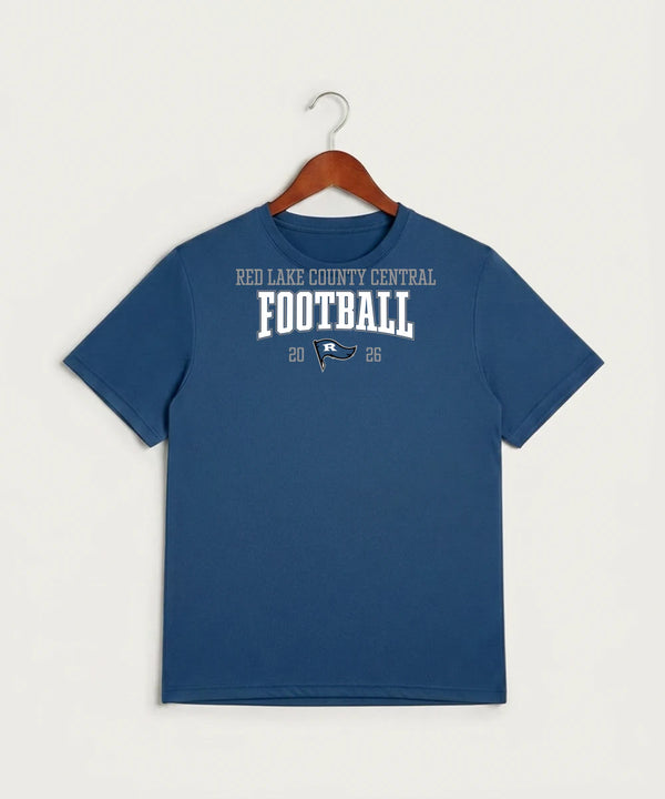 Red Lake County Central Football (Boys) - True Royal Heather Sport-Tek PosiCharge Competitor Tee. ST350
