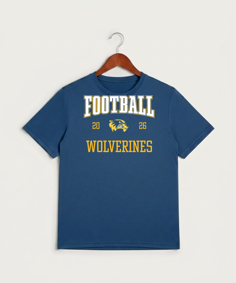 Wadena Deer Creek High School Football (Boys) - True Royal Heather Sport-Tek PosiCharge Competitor Tee. ST350