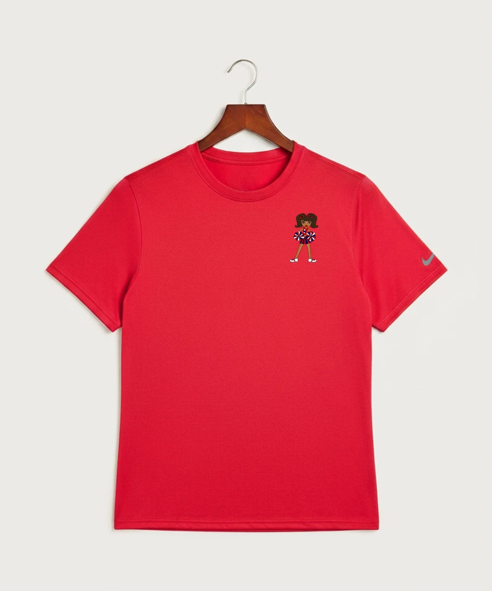 Independence High School Cheer Team - University Red Nike Swoosh Sleeve rLegend Tee NKDX8730