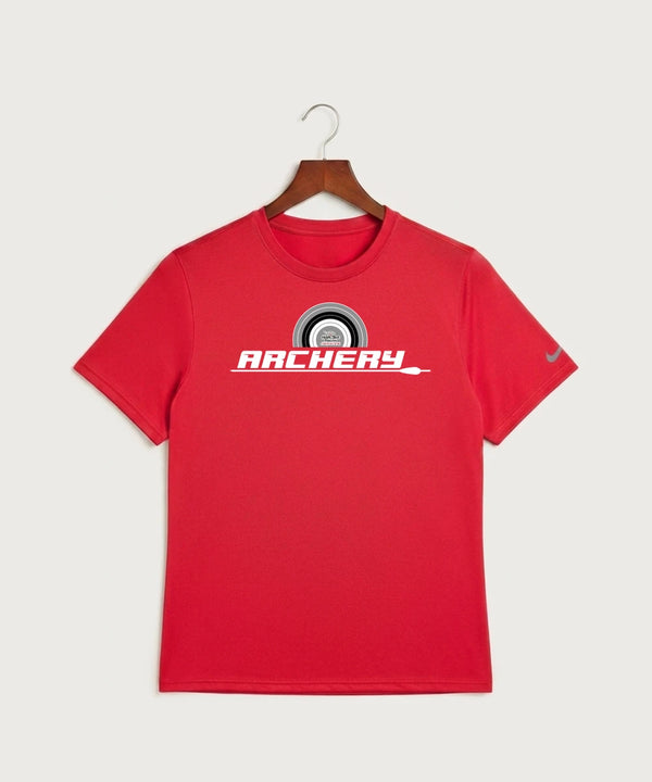 Heart Shot Ministry Archery Team Store - University Red Nike Swoosh Sleeve rLegend Tee NKDX8730