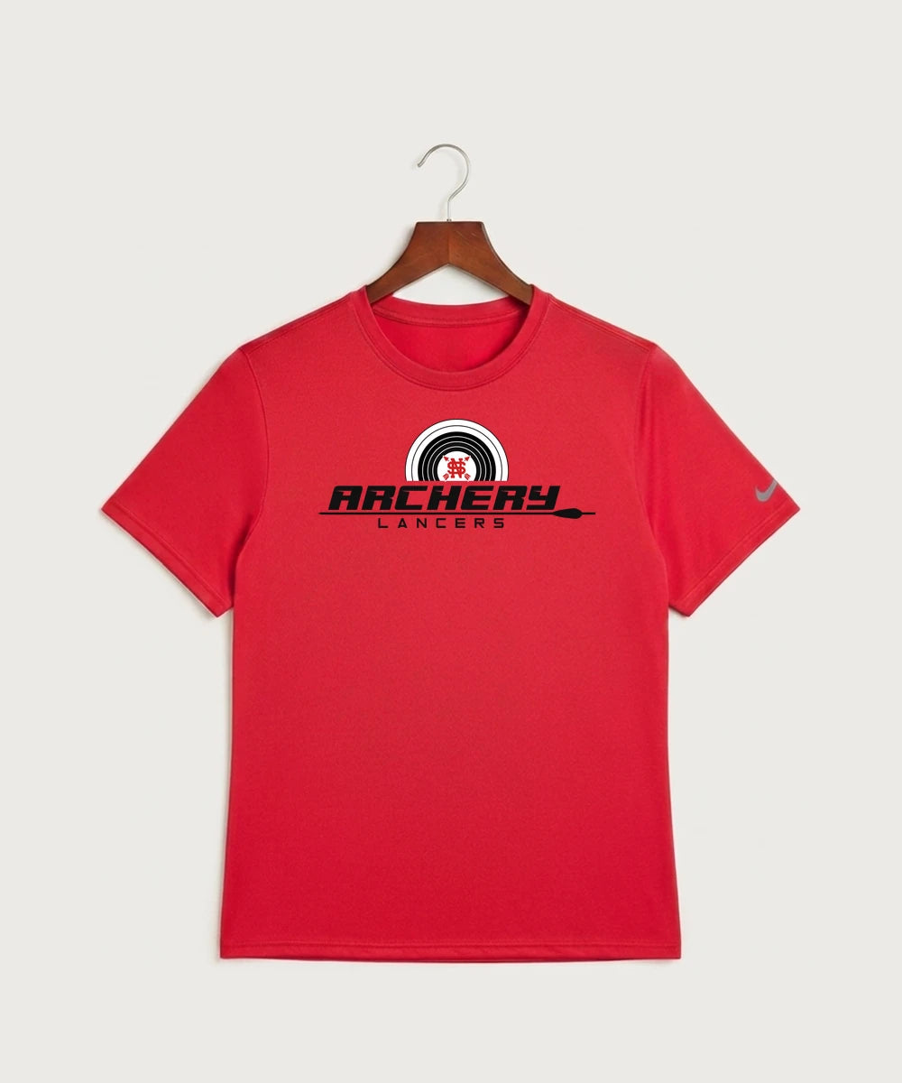 Lancer Archer Club Archery Team Store - University Red Nike Swoosh Sleeve rLegend Tee NKDX8730