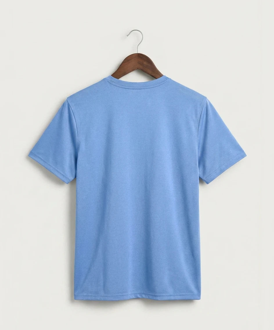 John Marshall High School Basketball (Boys) - Valor Blue Nike Swoosh Sleeve rLegend Tee NKDX8730 — back