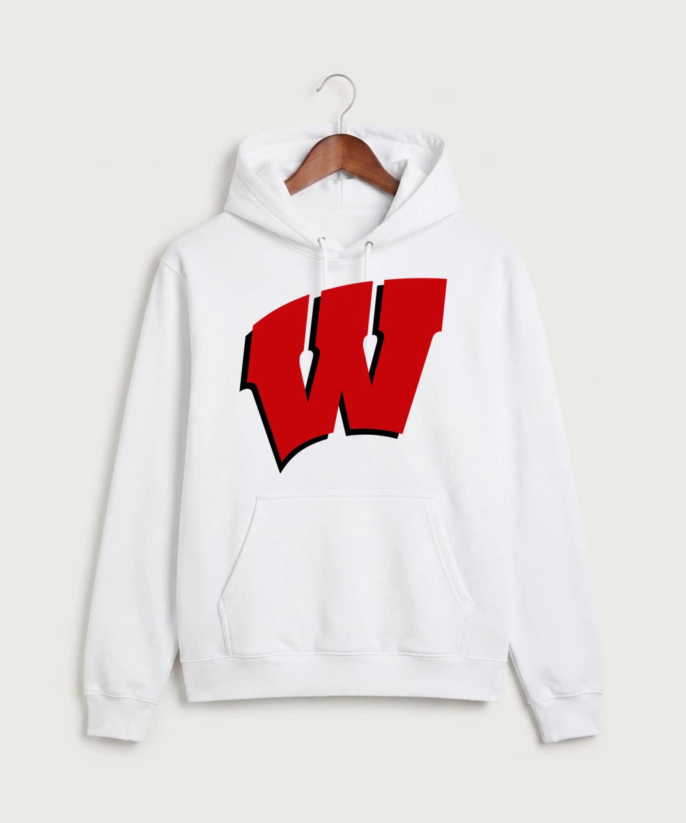 Wisconsin Hanger Test - White Hoodie Value - Full Front