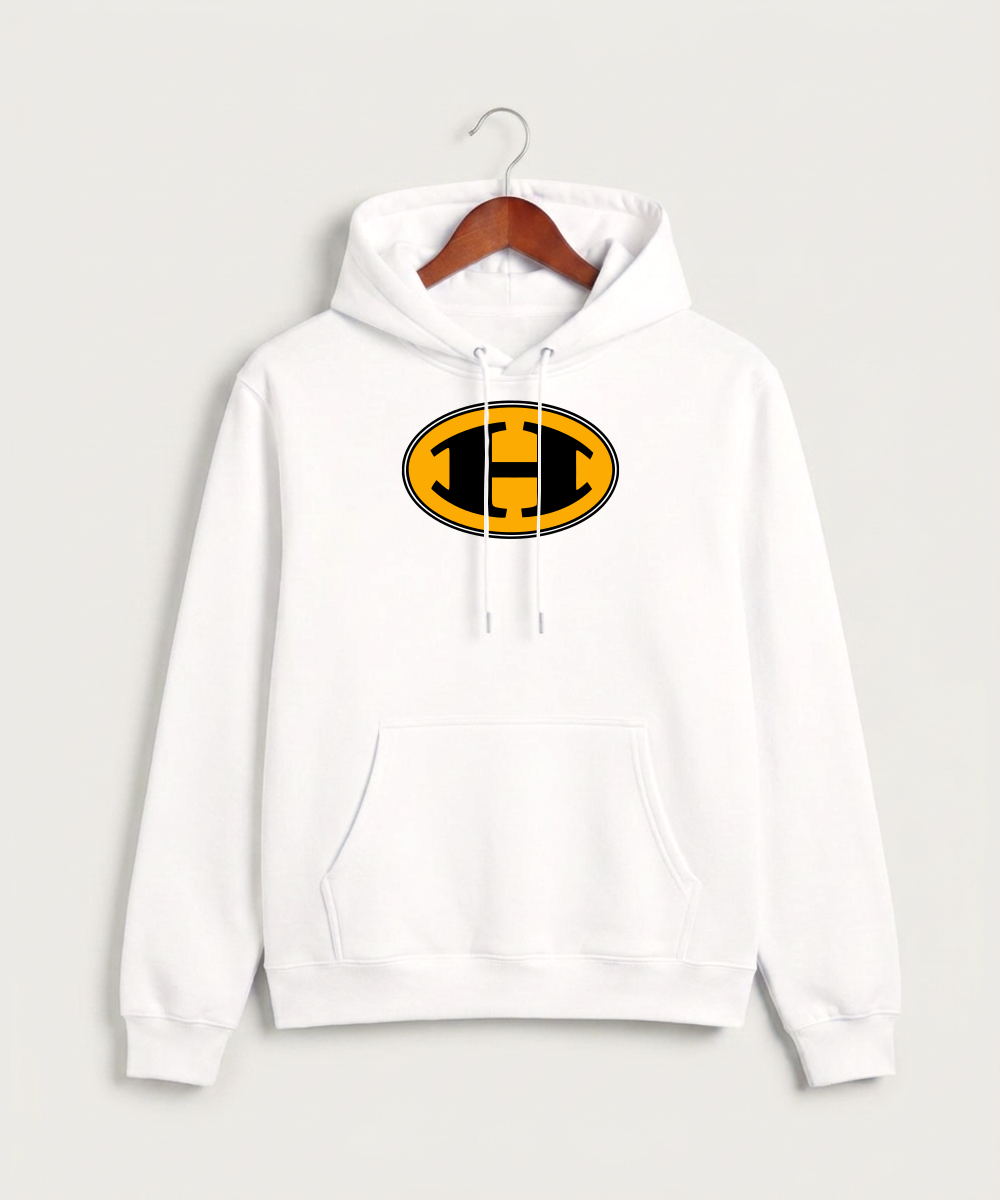 Hutchinson High School Football (Boys) - White Hoodie Value - Full Front
