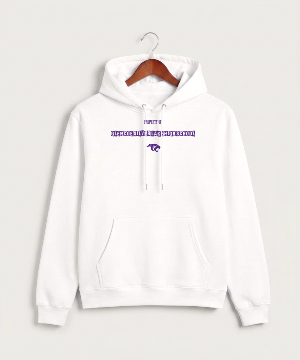 Glencoe Silver Lake High School Athletics - White Hoodie Value - Full Front