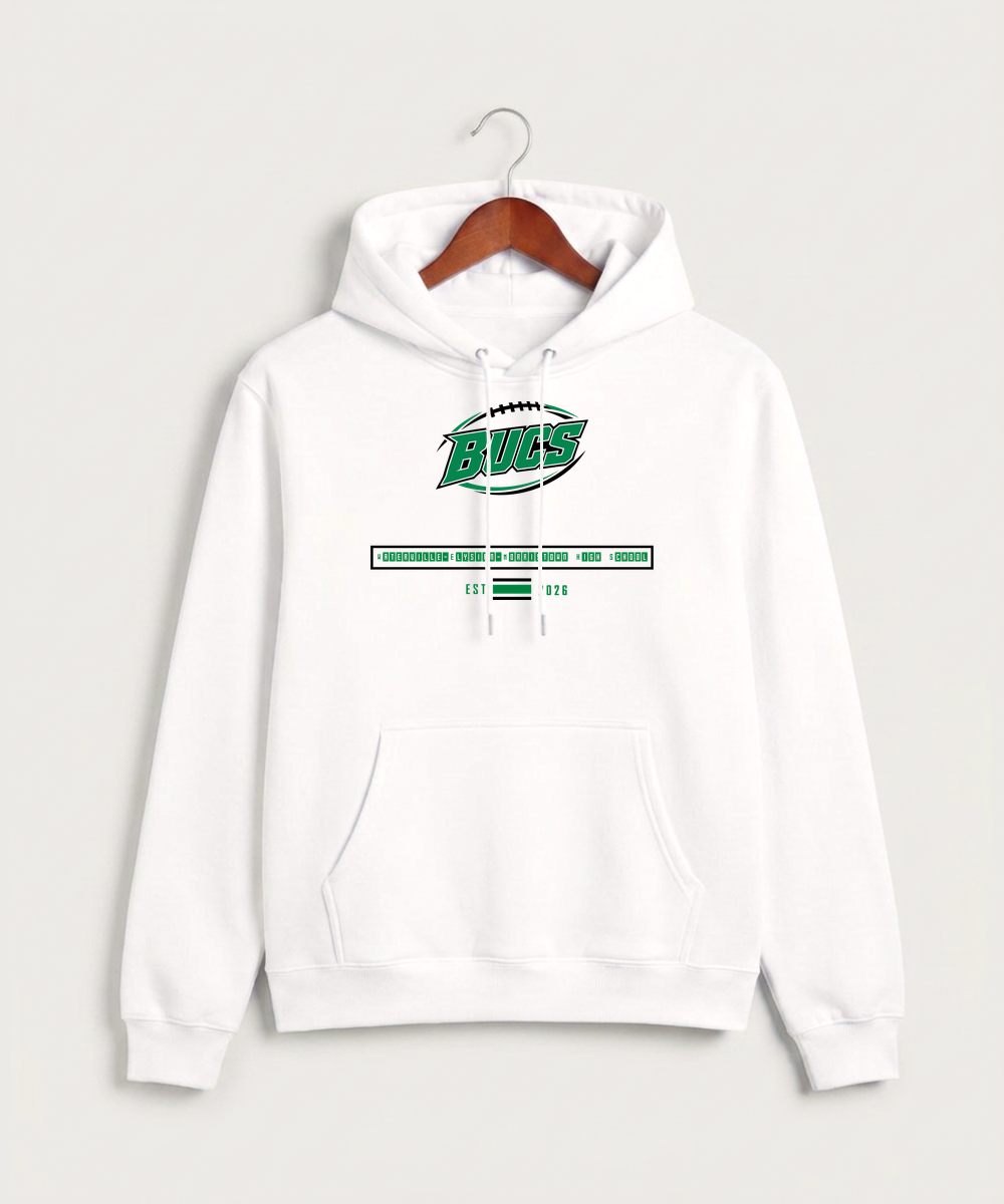 Waterville-Elysian-Morristown High School Football (Boys) - White Hoodie Value - Full Front