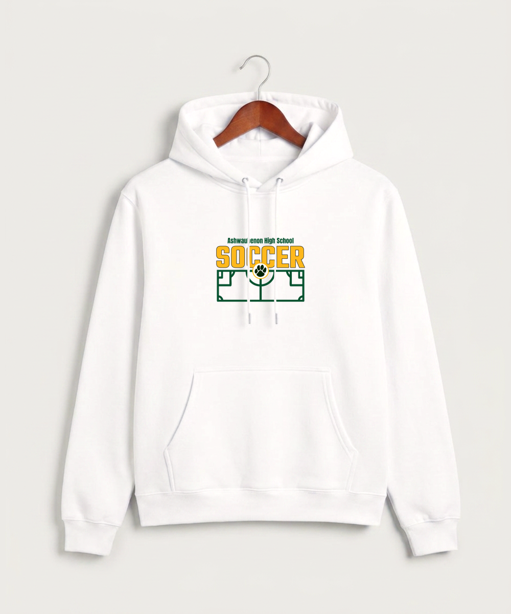 Ashwaubenon High School Soccer (Boys) - White Hoodie Value - Full Front
