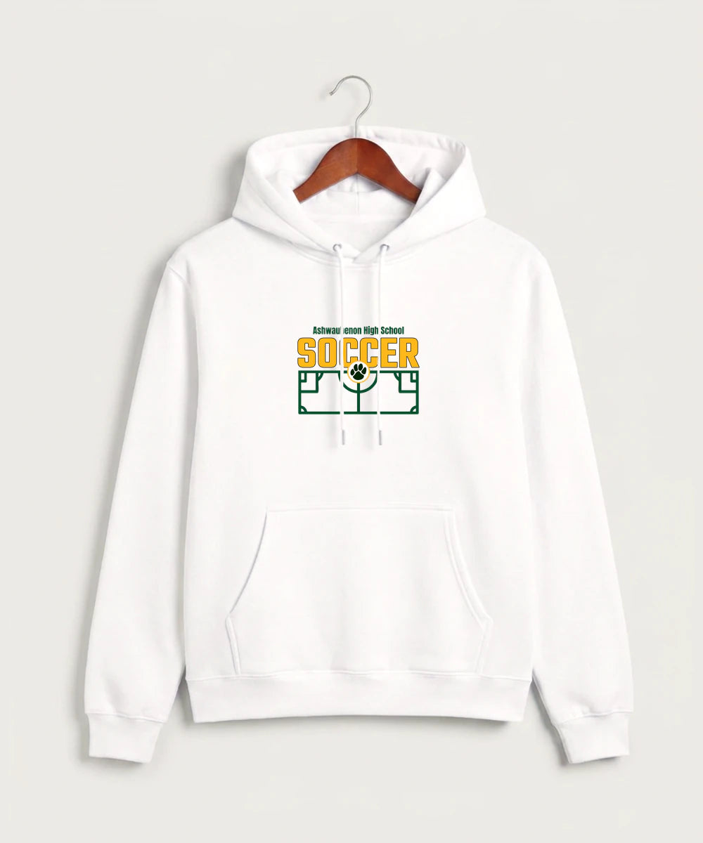 Ashwaubenon High School Soccer (Boys) - White Hoodie Value - Full Front