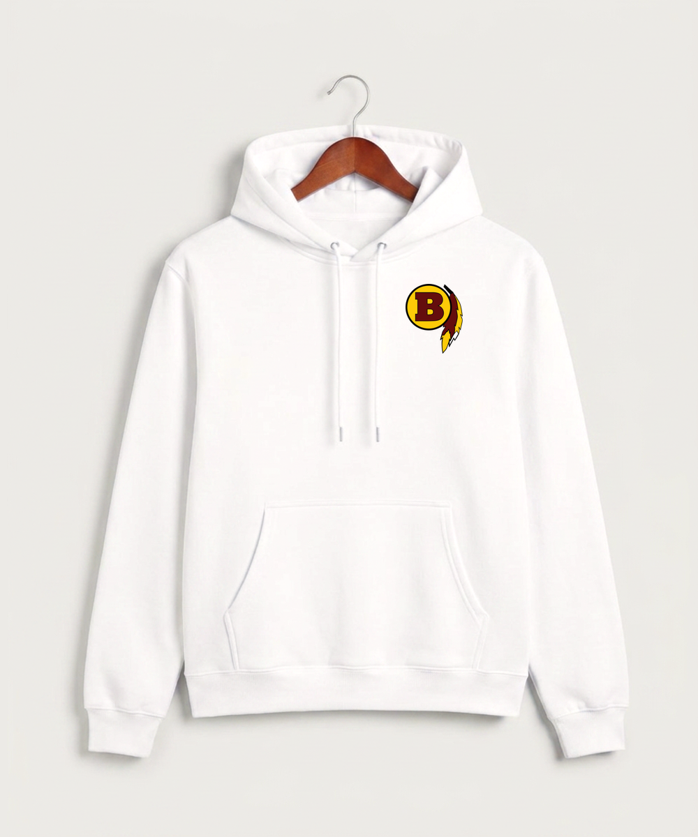 Benson High School Football (Boys) - White Hoodie Value - Left Chest