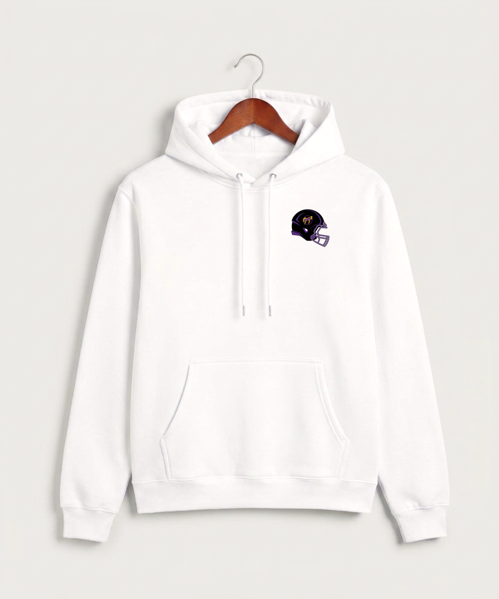 International Falls High School Football (Boys) - White Hoodie Value - Left Chest