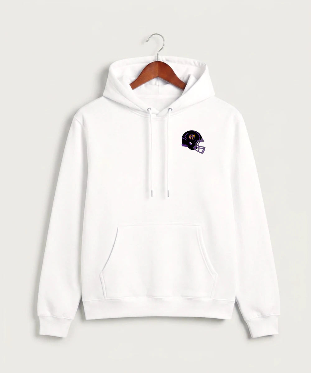 International Falls High School Football (Boys) - White Hoodie Value - Left Chest