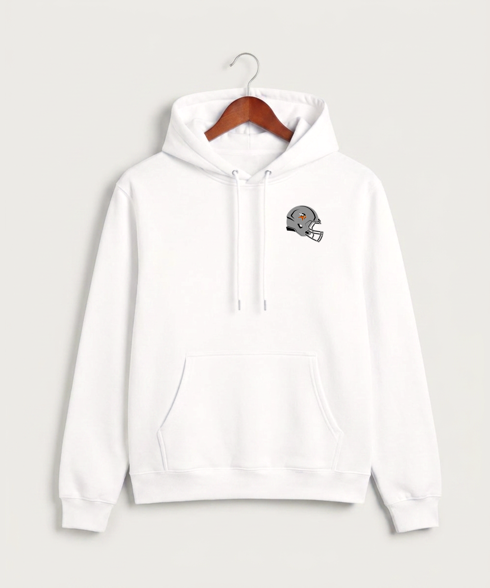 Littlefork Big Falls High School Football (Boys) - White Hoodie Value - Left Chest