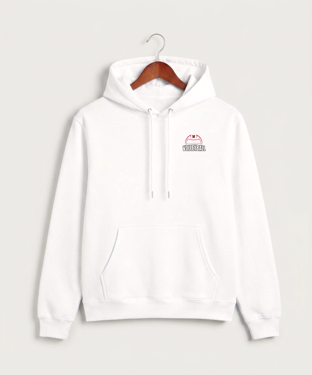 Northfield High School Volleyball (Girls) - White Hoodie Value - Left Chest