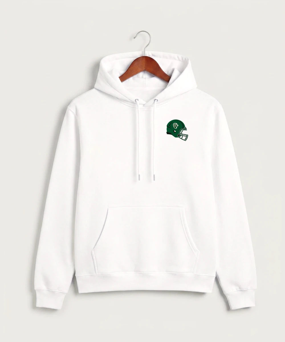 Roseau High School Football (Boys) - White Hoodie Value - Left Chest