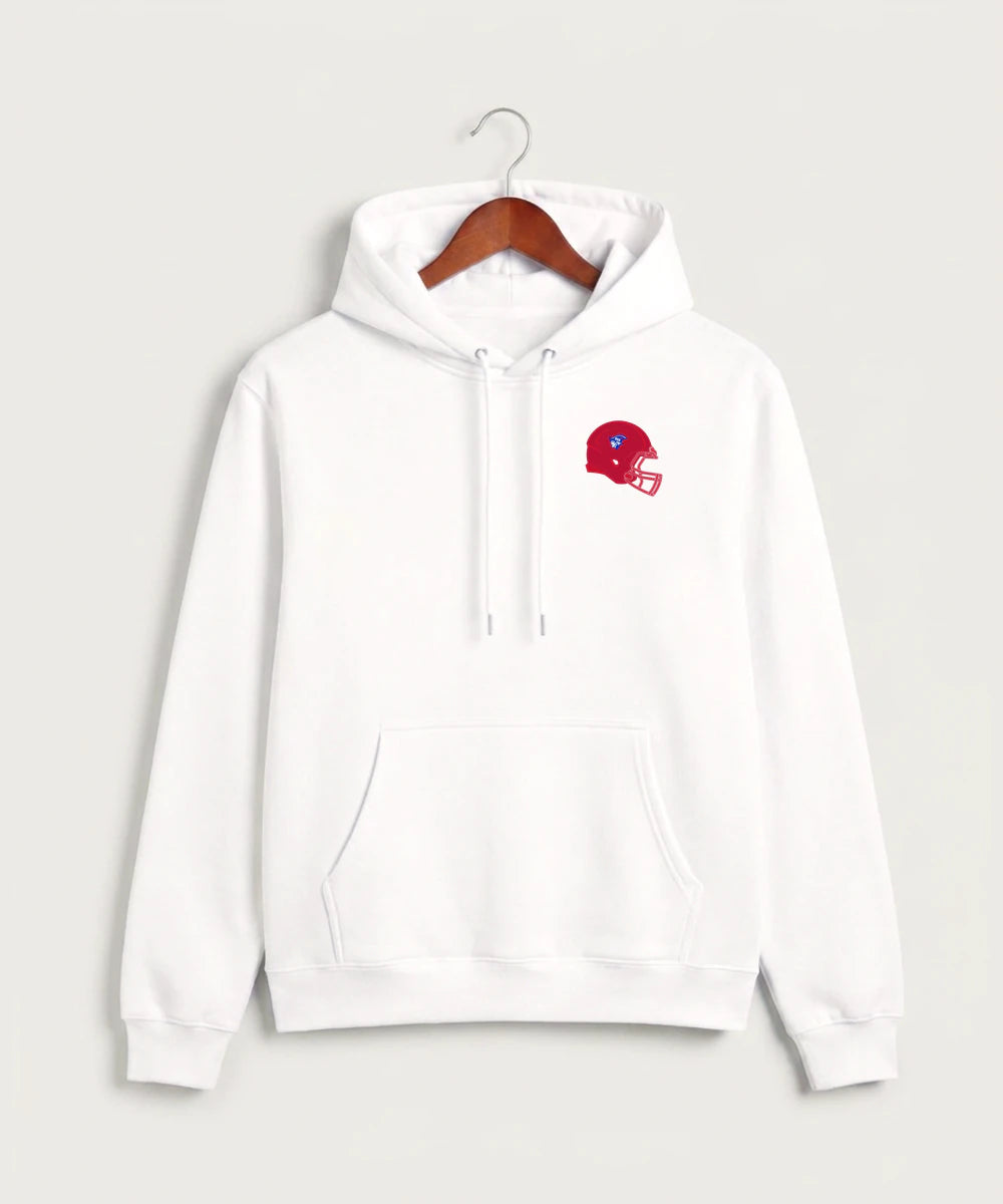 Upsala High School Football (Boys) - White Hoodie Value - Left Chest